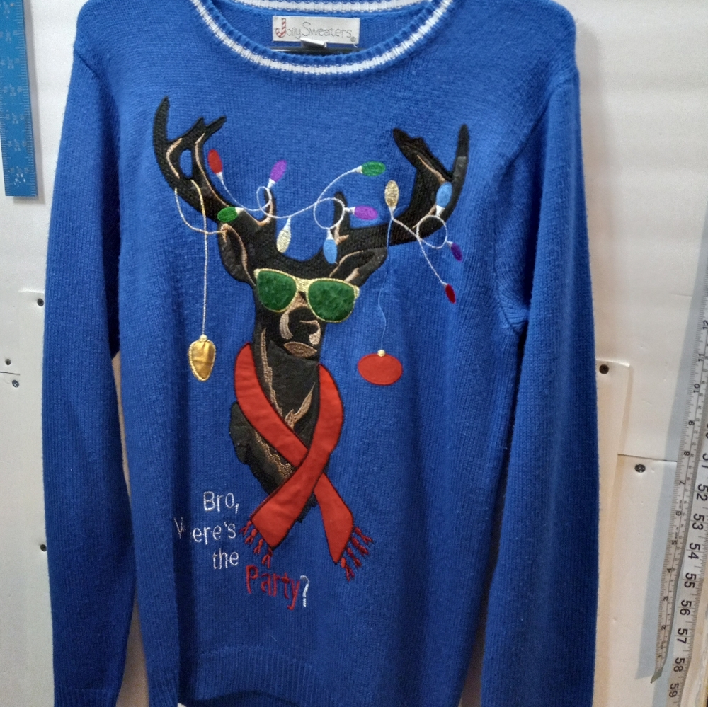 Jolly Sweaters Christmas Holiday Pullover Festive Ugly Sweater Celebration Party